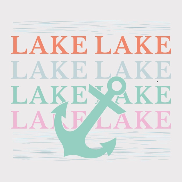 Plik wektorowy letni pakiet projektów do sublimacji jeziora