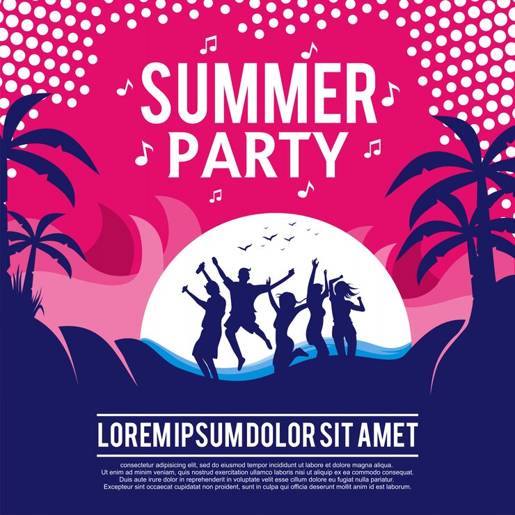 Letni plakat imprezowy