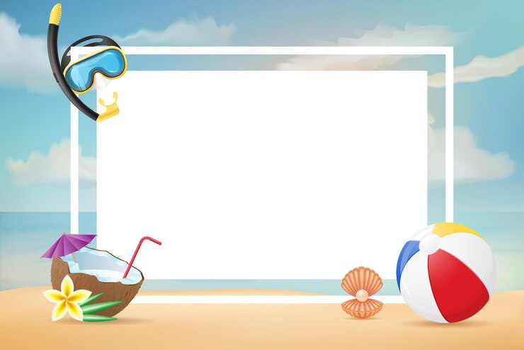letni plakat z ilustracją wektorową plaży morskiej i słonecznego nieba