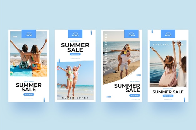 Letnia Wyprzedaż Instagram Historie Znajomych Na Plaży