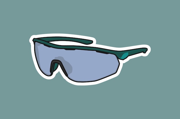 Plik wektorowy letnie okulary przeciwsłoneczne naklejka z ilustracją wektorową kształtu nowego stylu ikona obiektu okularów letnich