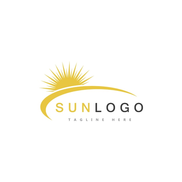 Letnie Słońce Logo Szablon Wektor