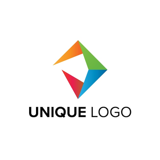 Letter d logo colorful gradient template design Vector logo design