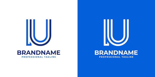 Letter Iu Line Monogram Logo Odpowiednie Dla Biznesu Z Inicjałami Iu Lub Ui