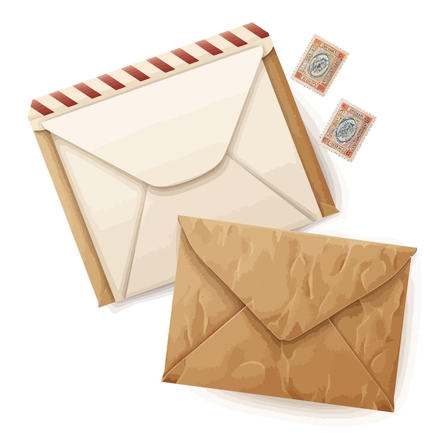 Plik wektorowy letter_receive_and_send_with_envelope_and_postag