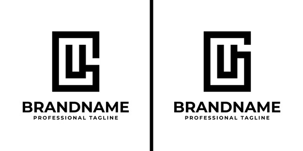 Letters GU Monogram Logo suitable for any business with UG or GU initials