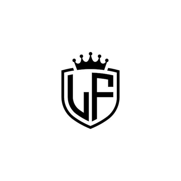 Lf Monogram Logo Projekt List Tekst Nazwa Symbol Monochromatyczne Logotyp Alfabet Znak Proste Logo