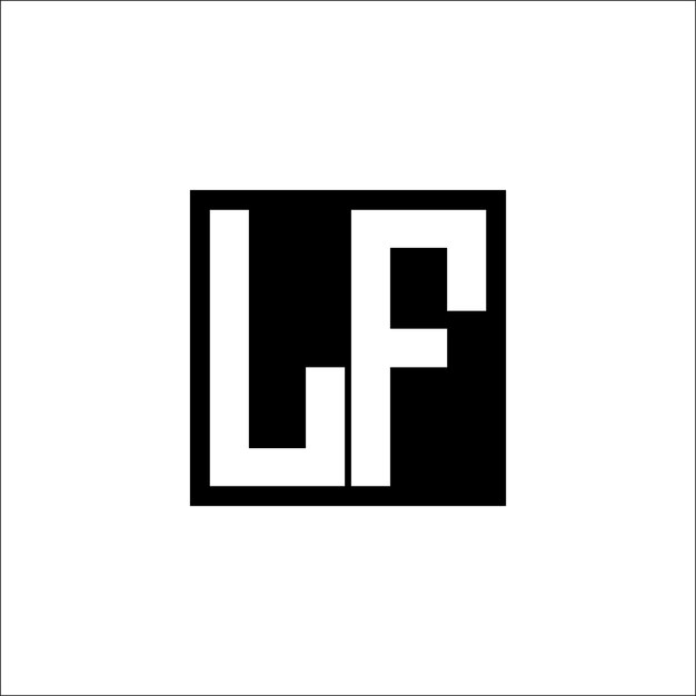 LF Nowoczesne połączenie liter Logo minimalistyczny projekt