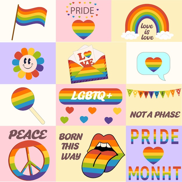 Lgbt Wzór Geometryczny Dla Kart Powitalnych Plakatów Papier Pakowania Symbol Dumy Lgbt