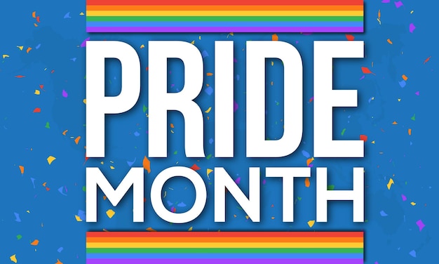 LGBTQ celebracja happy dumy month Lgbt tęcza znak dumy celebracja koncepcja baneru plakatowego i projektu tła