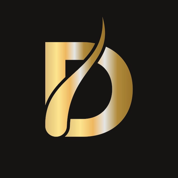 Liczba D Logo leczenia włosów Projekt logo leczenia włosów