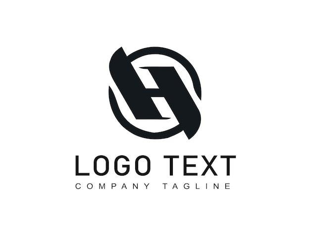 Liczba H Abstrakt typografia premium projekt logo