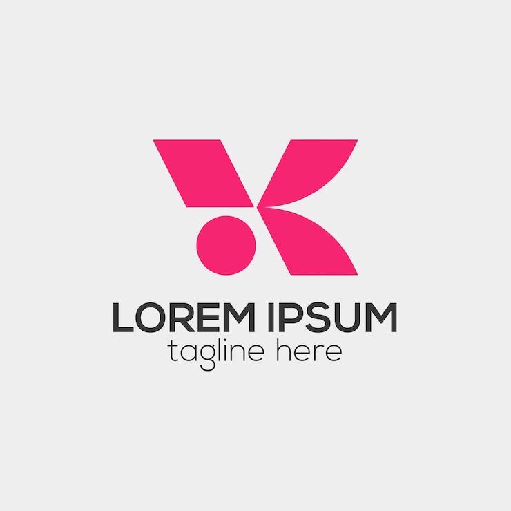 Wektor liczba k nowoczesna kreatywna minimalistyczna linia koncepcja projektowania logo izolowany szablon wektorowy