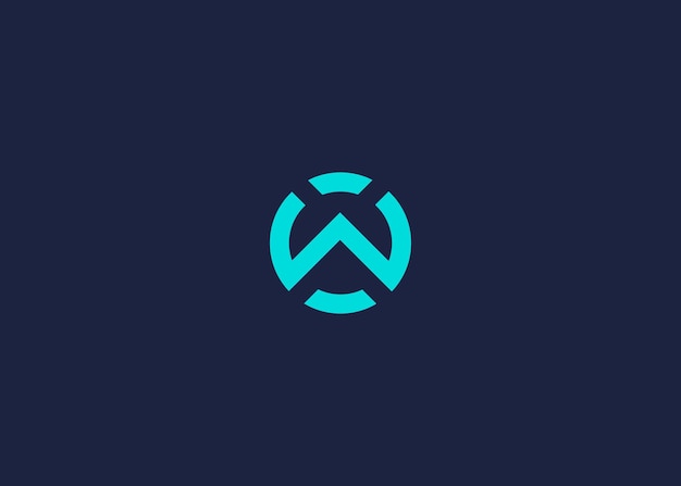 Liczba w z okręgiem logo ikonę projektowanie wektorowe wzór wzoru inspiracja