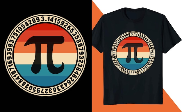 Plik wektorowy liczby pi retro miłośnik matematyki pi day science