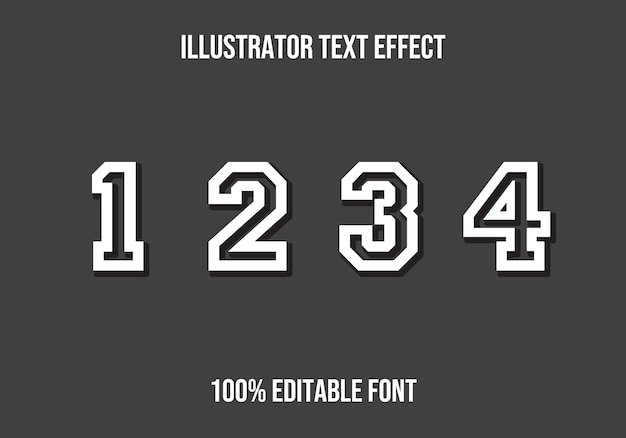 Liczby Tekst Edytowalny Efekt