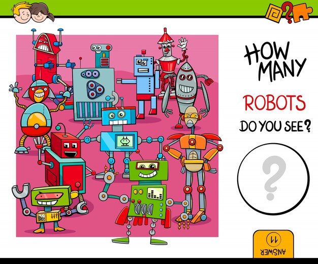 liczenie robotów gra edukacyjna dla dzieci