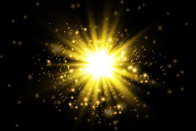 Plik wektorowy light star gold png light sun gold png light flash gold png wektor ilustrator sezon letni plaża