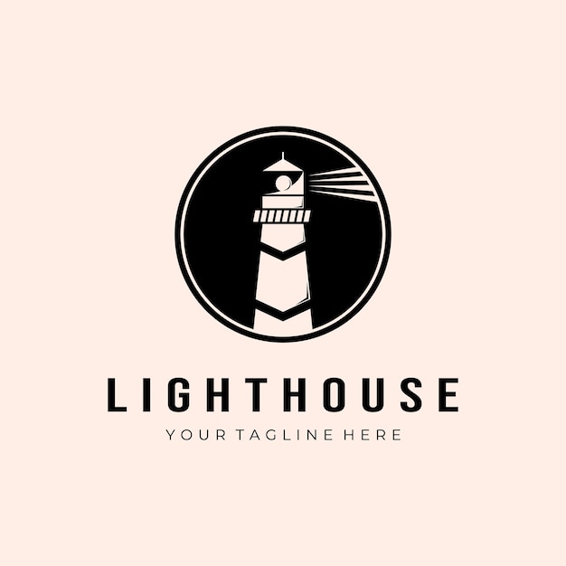 Lighthouse Logo Szablon Ilustracja Projekt Wektor