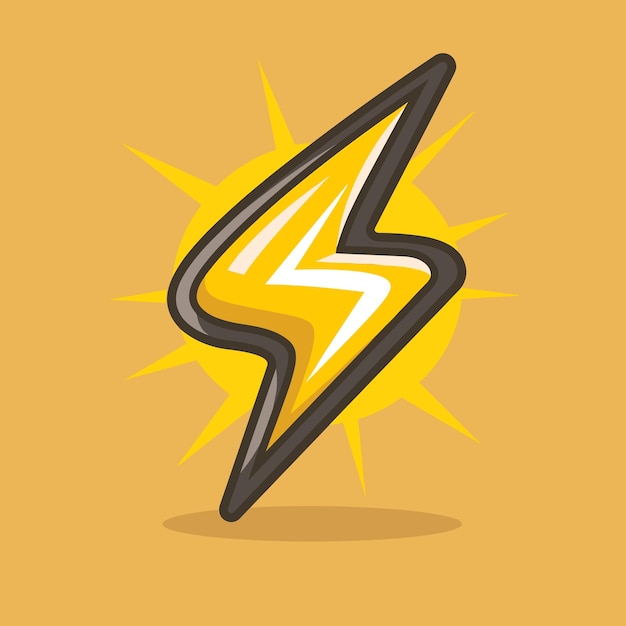 Plik wektorowy lightning bolt icon design flat vector illustration