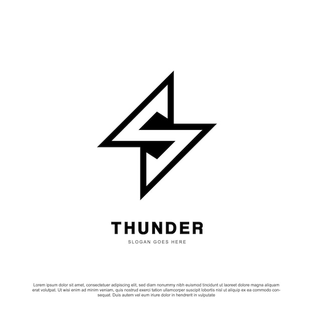 Lightning Logo Thunder Logo Initial S Wektor Logo