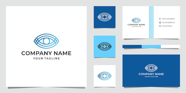 Line Art Eye Care Logo Design 3
