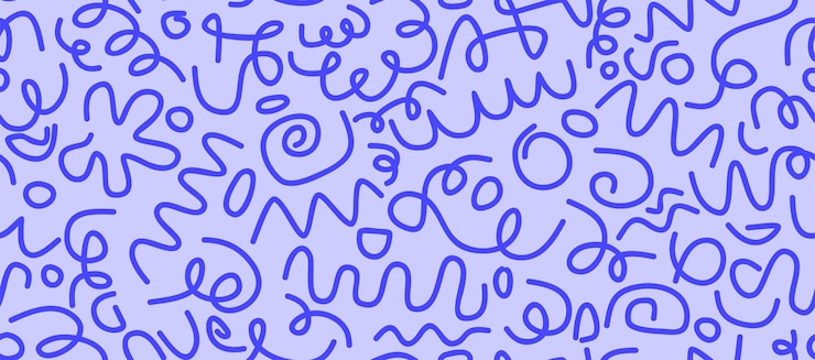 Wektor linia doodle wzór.