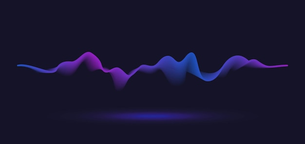 Linia fali streszczenie ruchu. Gradient linii tło wektor wzór.