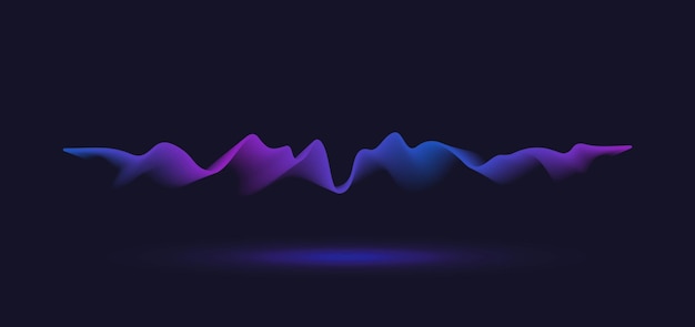 Linia fali streszczenie ruchu. Gradient linii tło wektor wzór.
