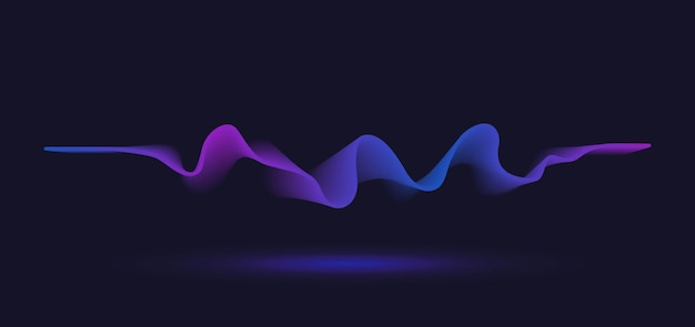 Linia fali streszczenie ruchu. Gradient linii tło wektor wzór.