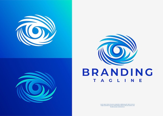 Linia Swoosh Optyczne Oko Abstrakcyjny Szablon Projektu Logo