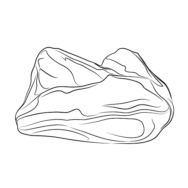 Linia sztuki naturalnego nieoczyszczonego kamienia szlachetnego z malachitu Ilustracja wektorowa malchitu kamienia ozdobnego