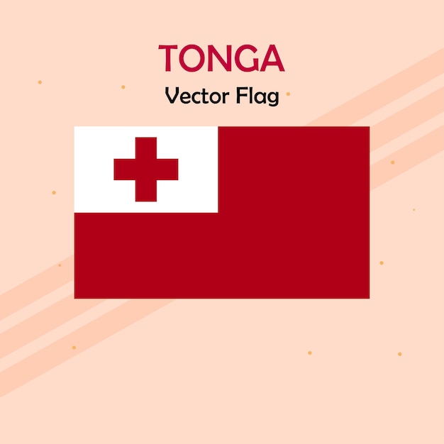 Linie flagi Tonga i zasoby wektorowe