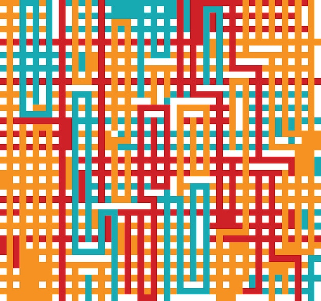 Linie labiryntu techno tło Elementy projektu retro colorful01