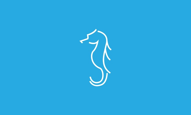 Plik wektorowy linie nowoczesny seahorse logo symbol wektor ikona ilustracja projekt graficzny