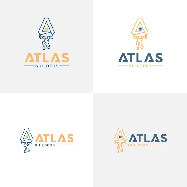 Plik wektorowy linie szablon wektora projektu logo nieruchomości atlas
