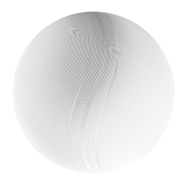 Linie w formie okręgu. Wektor .Technologia Kula Logo. element projektu 3D. abstrakcyjny kształt