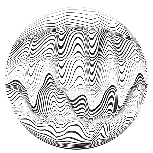 Linie zbudowane kuli .Vector .Technology kula Logo .