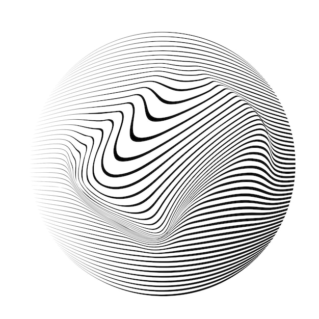 Linie zbudowane przezroczystą kulę .Vector .Technology kula Logo. Element projektu.
