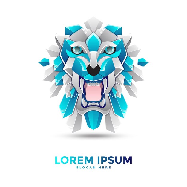 Lion Gradient Logo Szablon