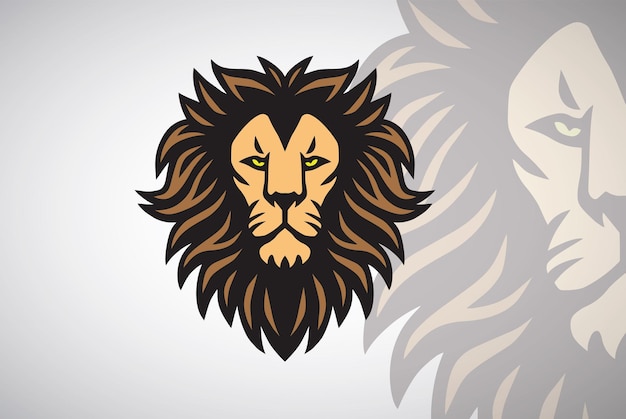 Plik wektorowy lion head logo design szablon ilustracja wektorowa
