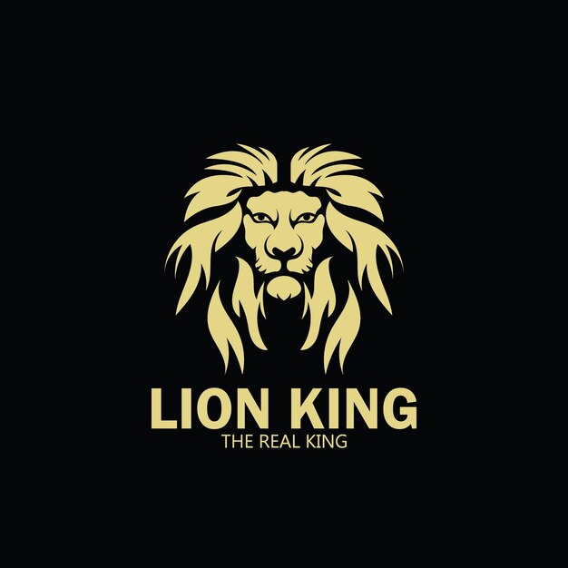 Lion King Wektor Logo Ikona Szablon Ilustracja Szablon Projekt