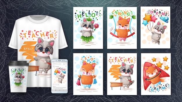 Lis I Szop Ilustracja I Merchandising