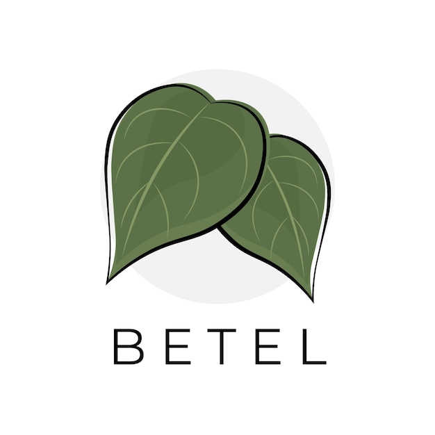 Liść Betelu Prosta Kreskówka Ilustracja Logo