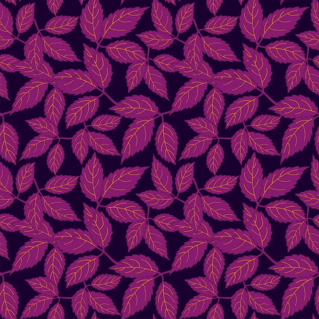 Plik wektorowy liście pełzacza virginia parthenocissus planch fioletowy wzór