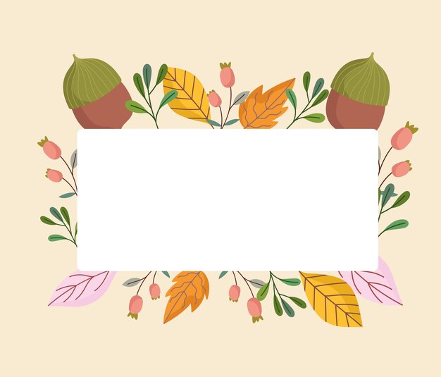 Liście żołądź liści kiełkują natura dekoracja ilustracja