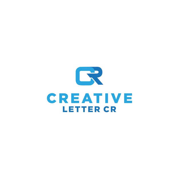 Plik wektorowy list logo cr cr kreatywny projekt inicjały streszczenie projektu vector
