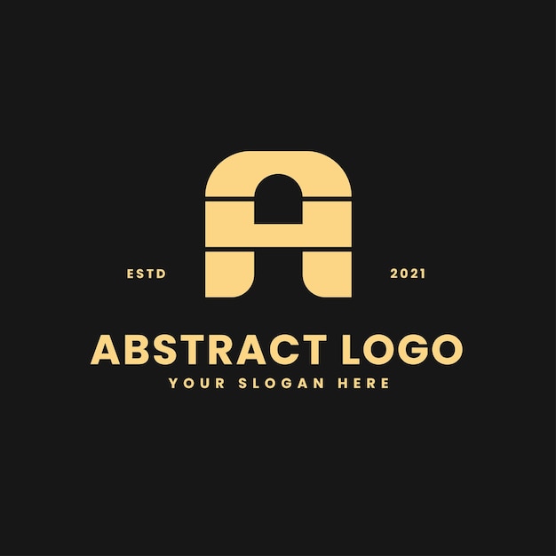 list luksusowy złoty geometryczny blok koncepcja logo wektor ikona ilustracja