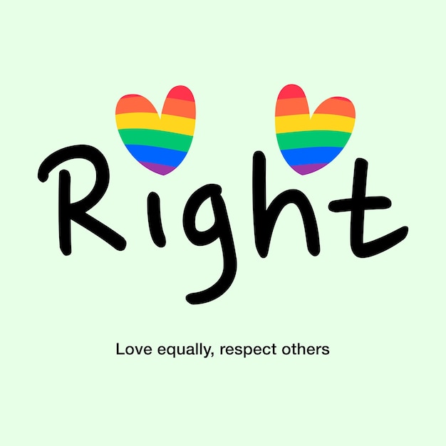 Plik wektorowy list miłosny duma tęcza napis tekst pisanie wzór wolność miłość serce homo kolory parada flag