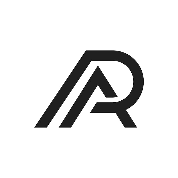 Listy monogramu AR ilustracja wektorowa projektu logo